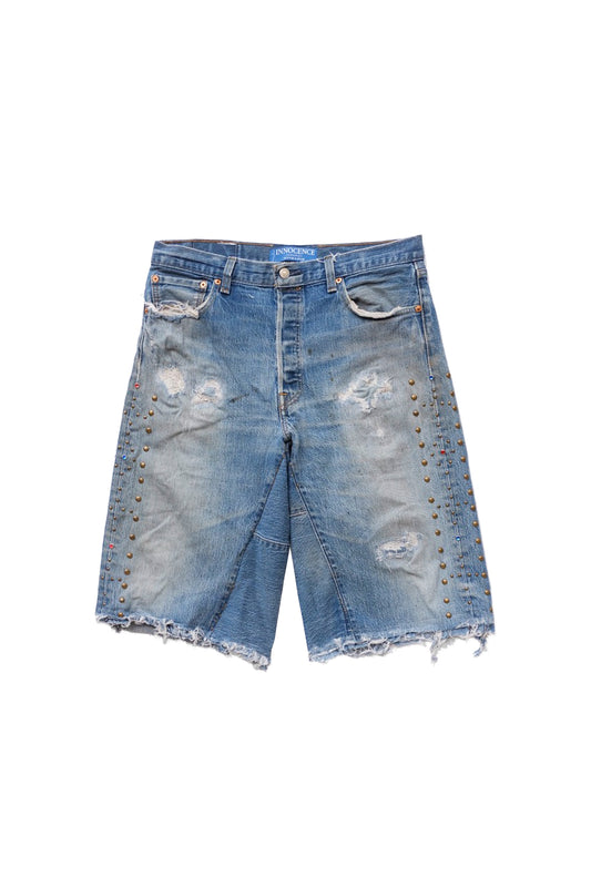 BAGGY STUDS DENIM  SHORTS