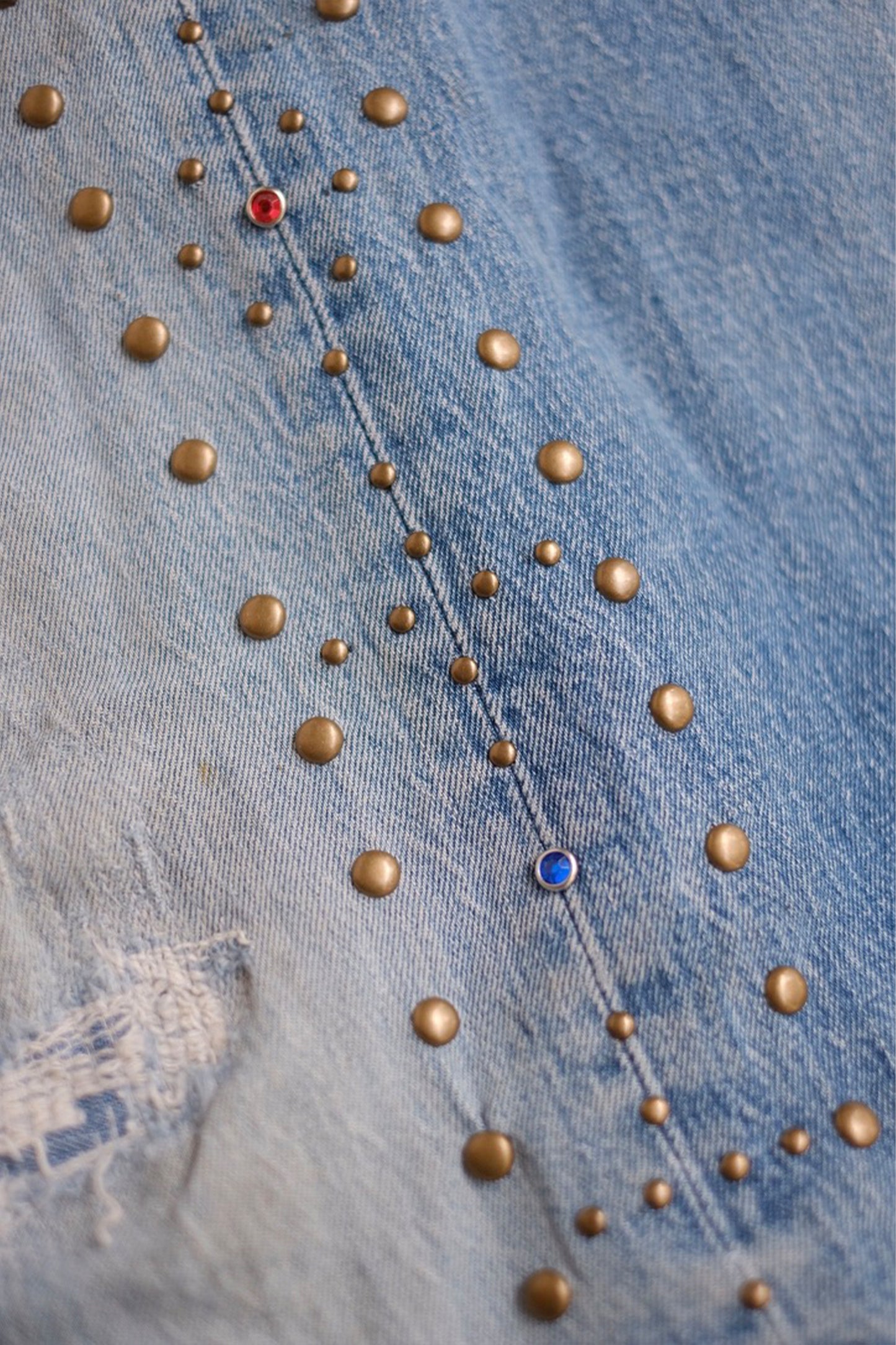 BAGGY STUDS DENIM  SHORTS