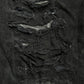 DESTROY LEATHER DENIM PANTS