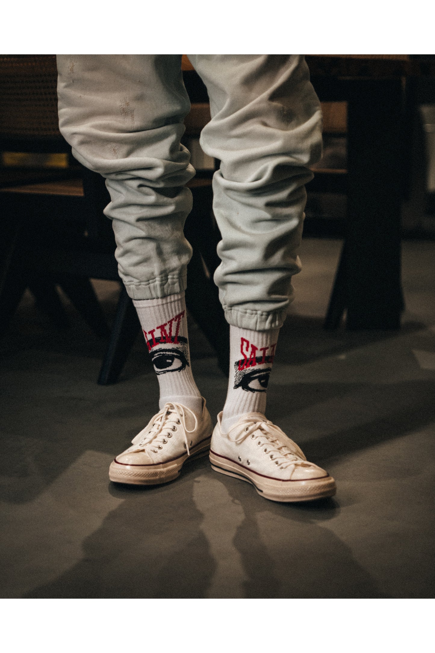 SOCKS/EYE/WHITE