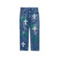 3D cross knit Denim
