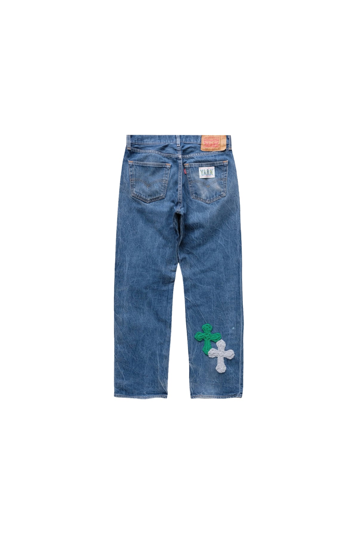 3D cross knit Denim