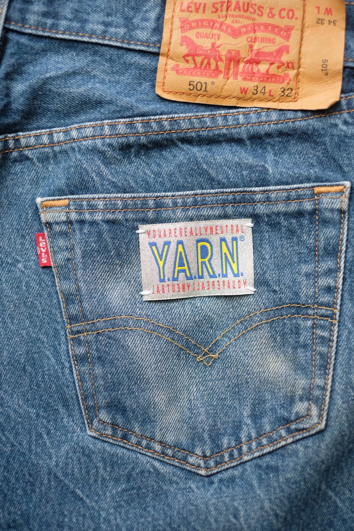 3D cross knit Denim