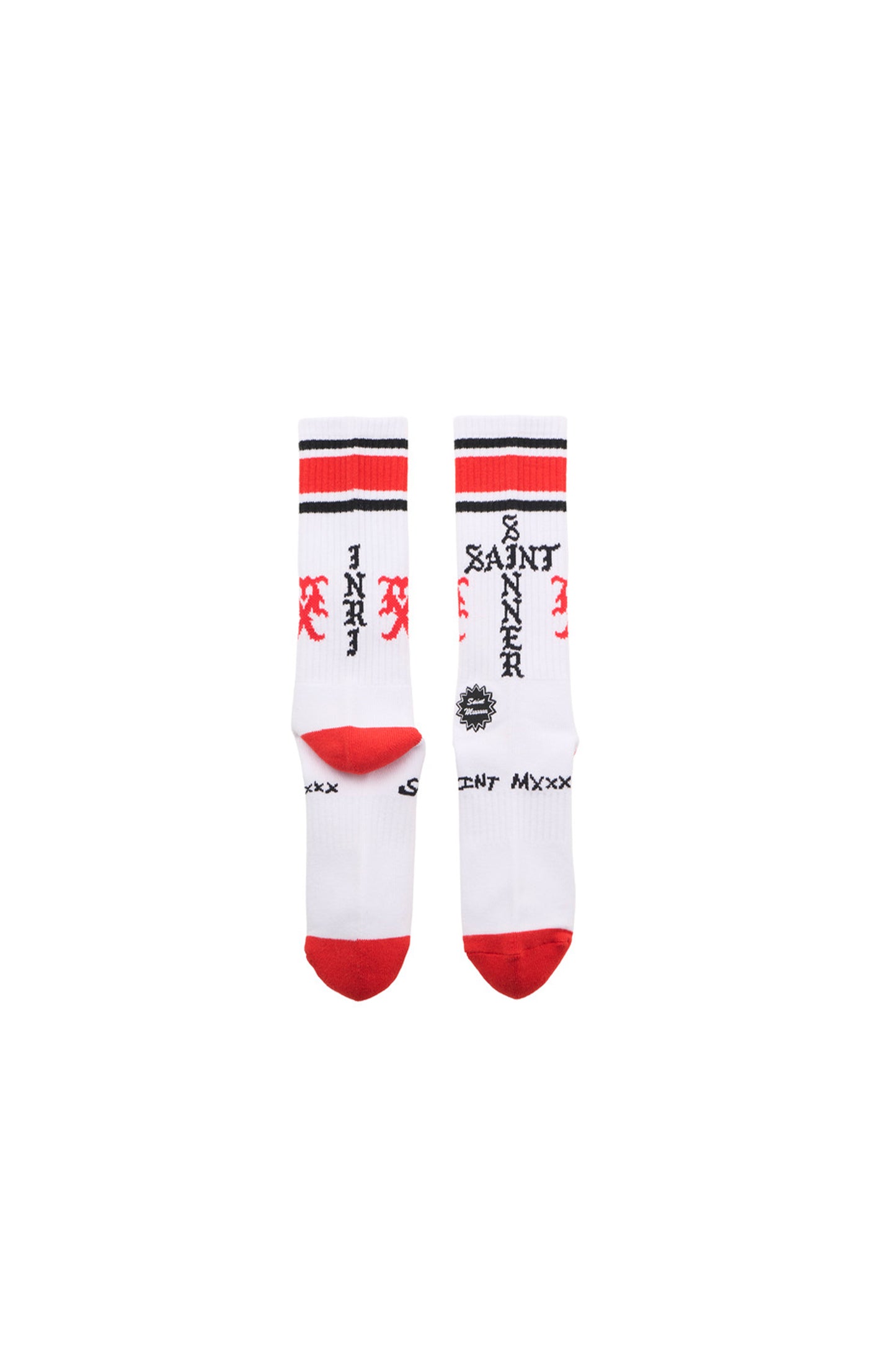 SOCKS/SINNER/WHITE+RED