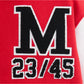 M J SM VARSITY JKT/REDxWHT