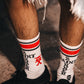 SOCKS/SINNER/WHITE+RED