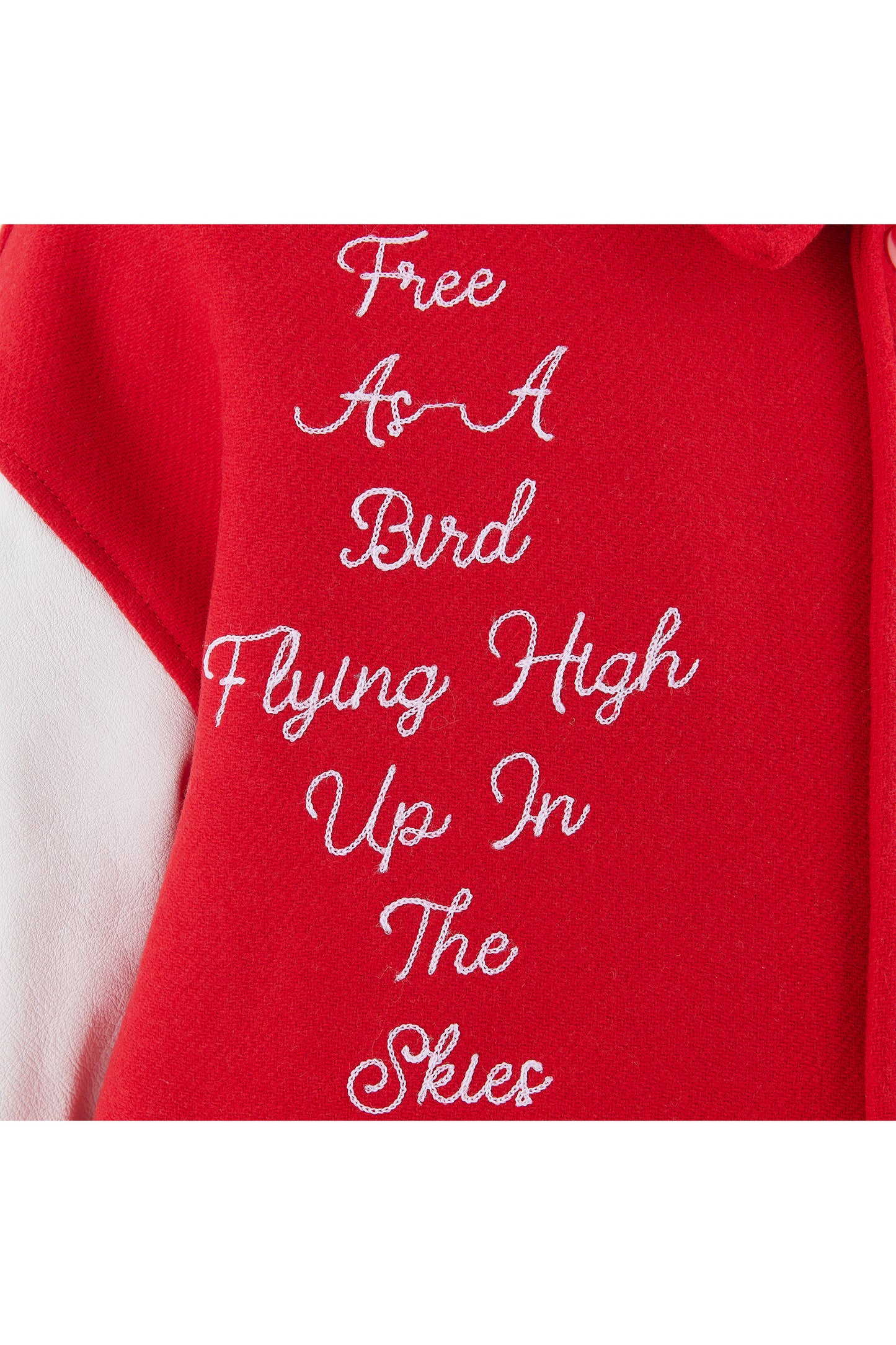M J SM VARSITY JKT/REDxWHT