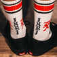 SOCKS/SINNER/WHITE+RED