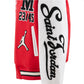 M J SM VARSITY JKT/REDxWHT