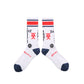 SOCKS/SINNER/WHITE+RED+BLUE