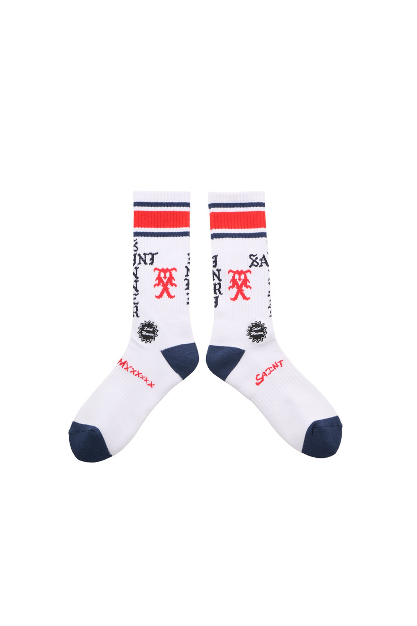 SOCKS/SINNER/WHITE+RED+BLUE