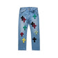 3D cross knit Denim