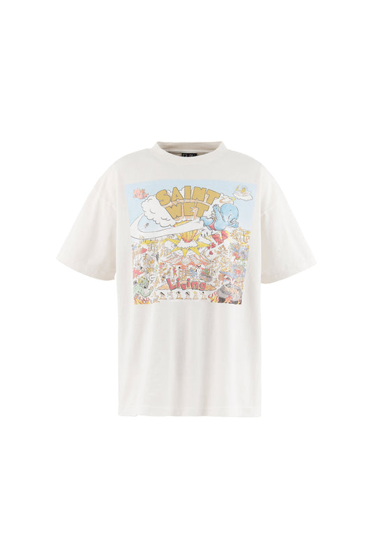 SS T-SHIRT/SAINT WET/WHITE