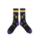 SOCKS/SINNER/BLACK+PURPLE