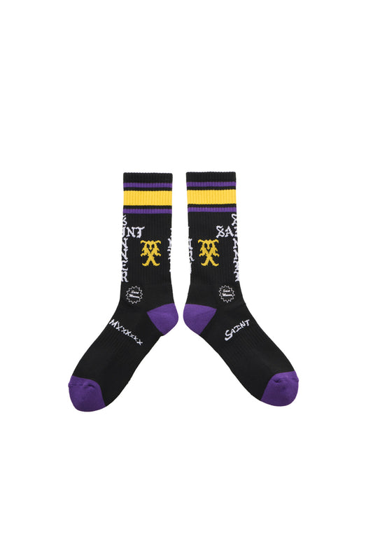 SOCKS/SINNER/BLACK+PURPLE
