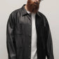 LAMB LEATHER COVERALL JACKET