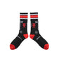 SOCKS/SINNER/BLACK+RED