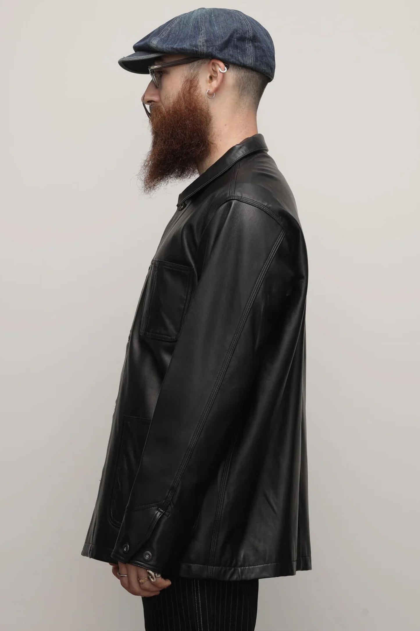 LAMB LEATHER COVERALL JACKET