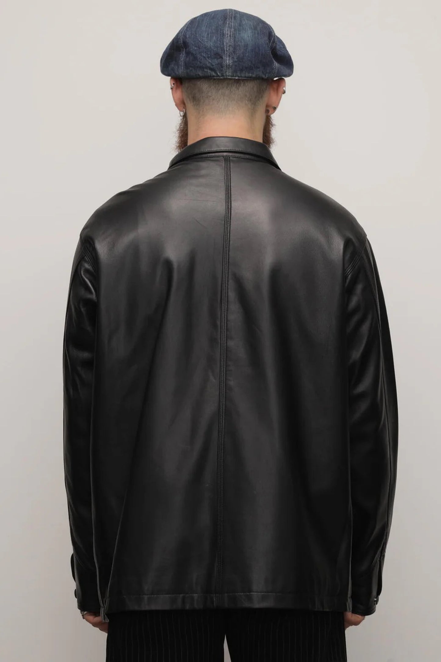 LAMB LEATHER COVERALL JACKET
