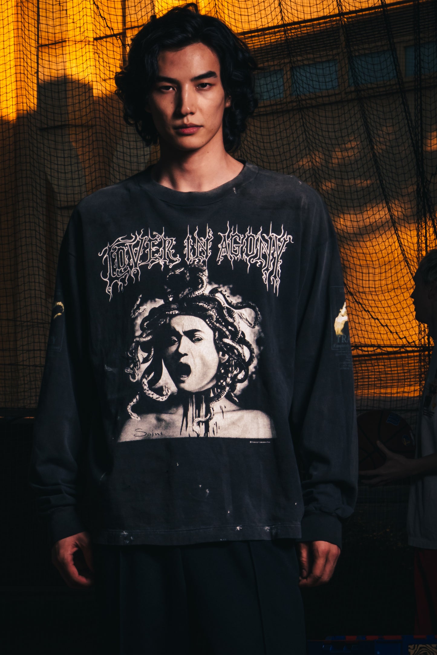LS T-SHIRT/MEDUSA/BLACK