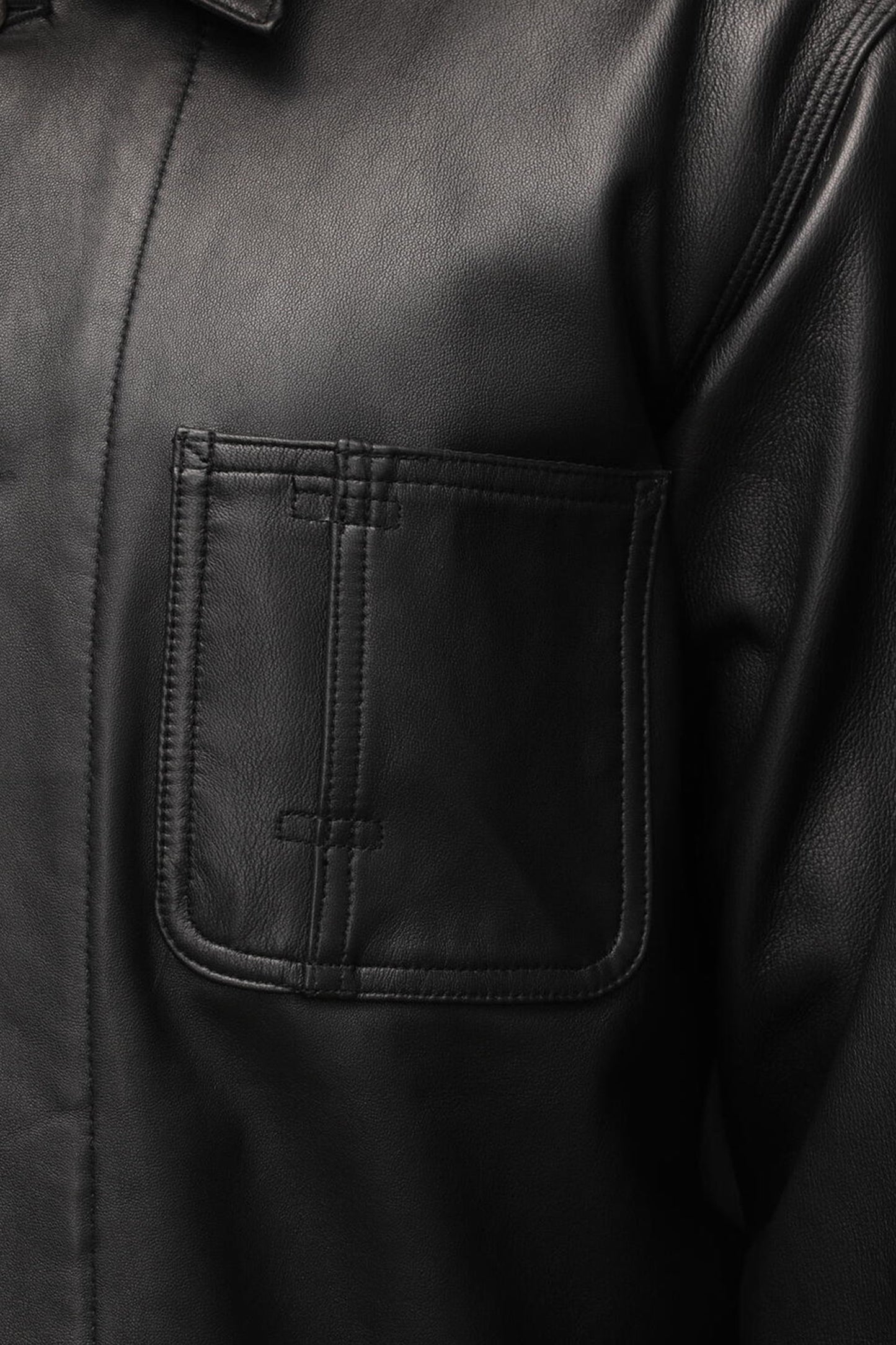 LAMB LEATHER COVERALL JACKET