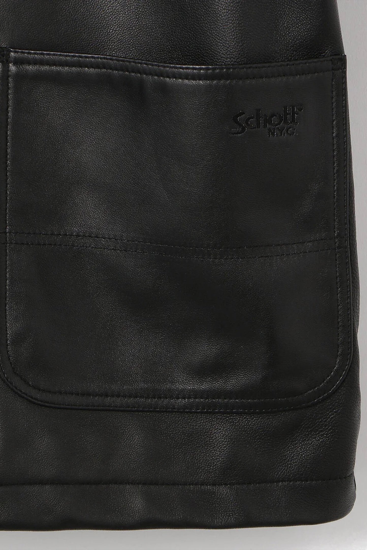 LAMB LEATHER COVERALL JACKET