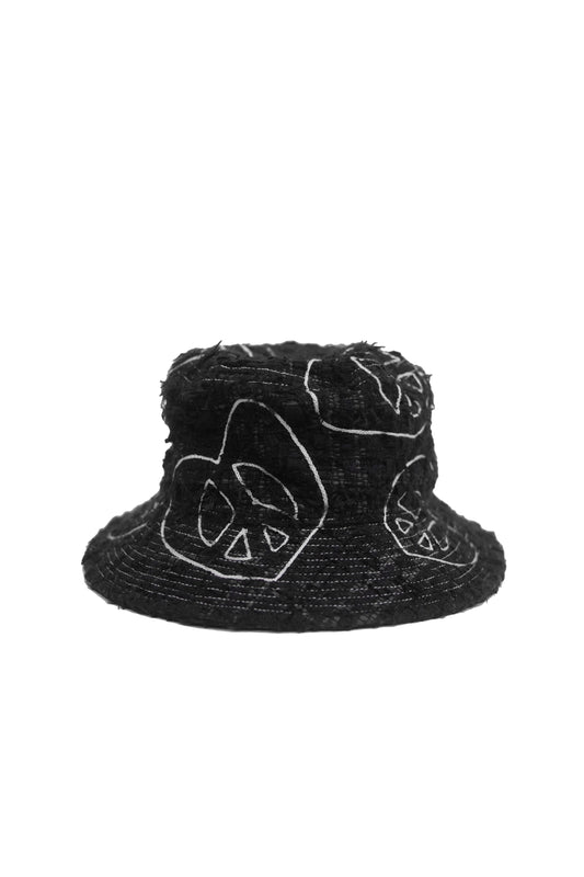 TWEED BUCKET HAT/BLK