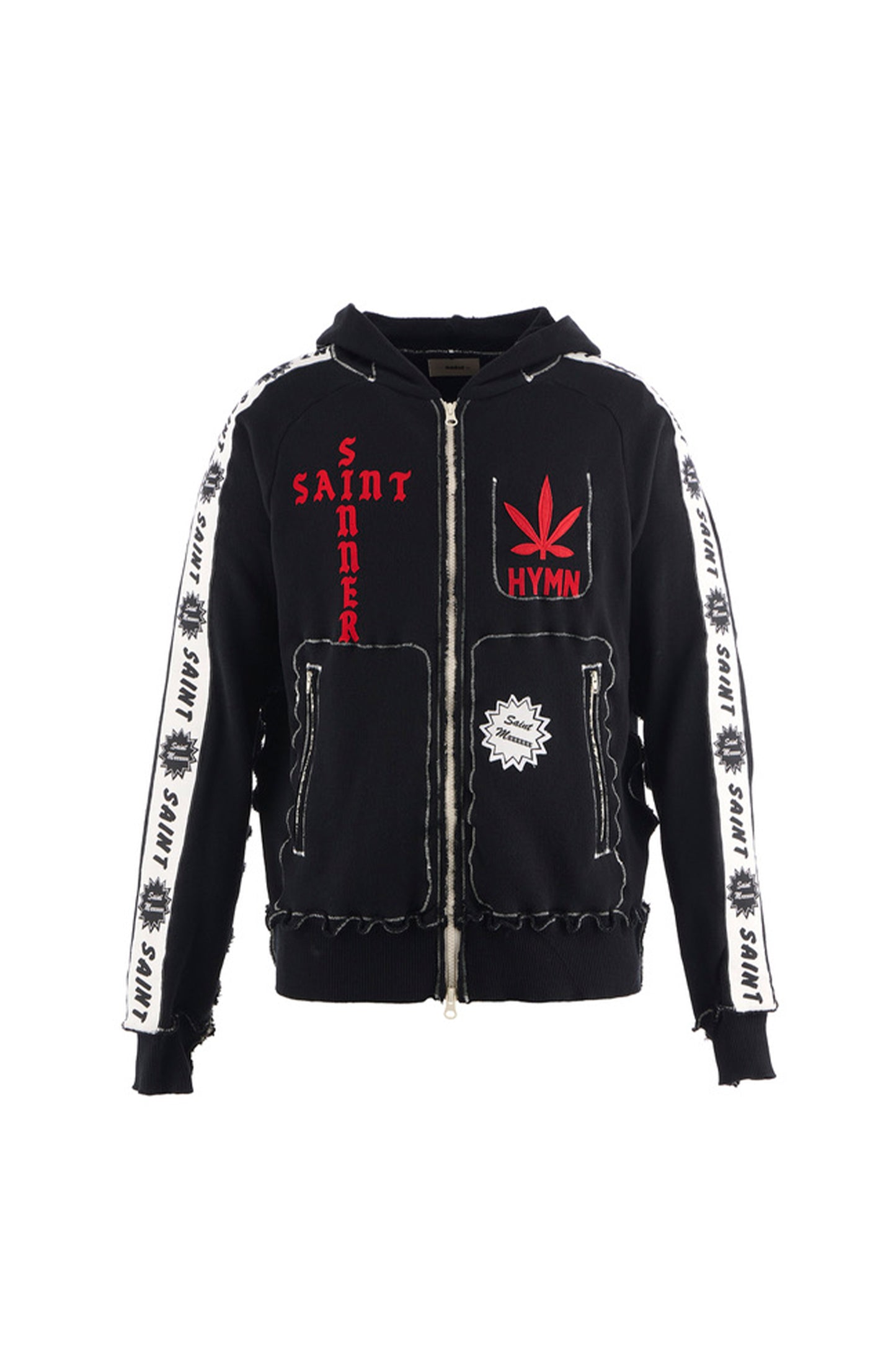 ALM_ZIP HOODIE/BLACK