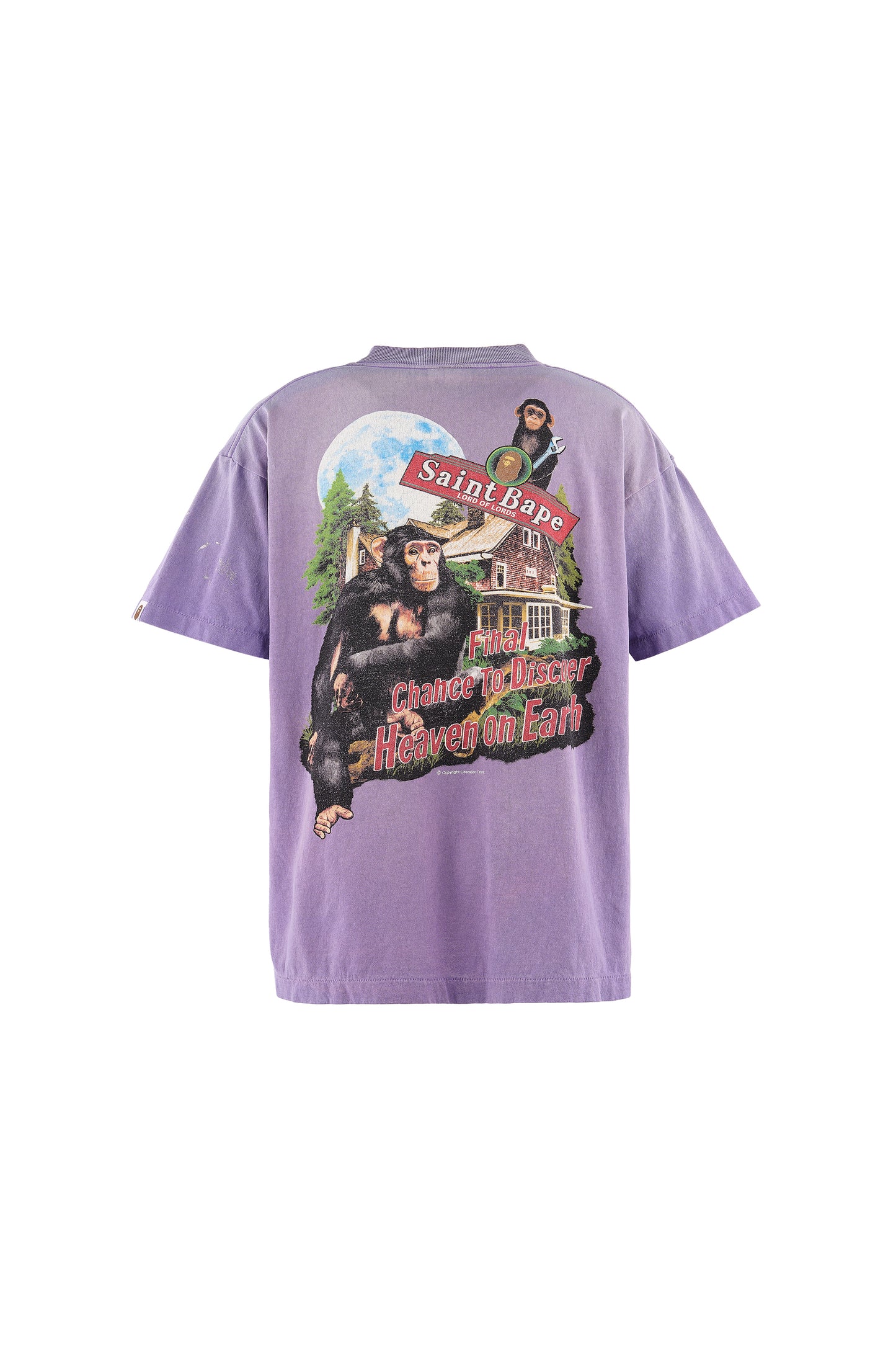 BAPE_SS T-SHIRT/HOUSE/PURPLE