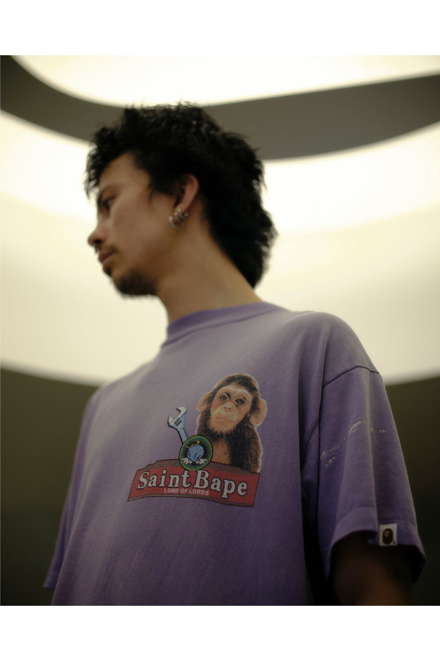 BAPE_SS T-SHIRT/HOUSE/PURPLE