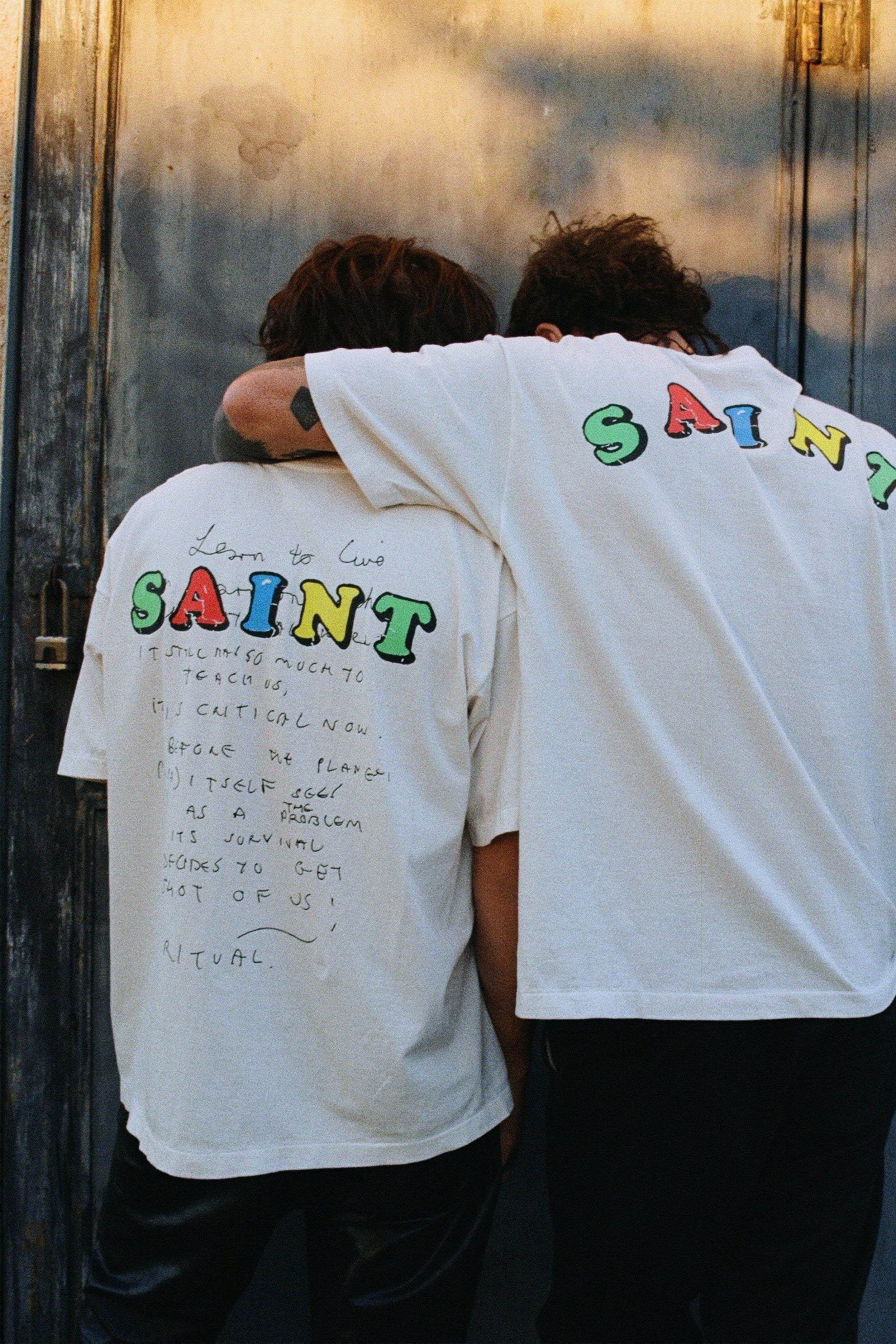 SAINT Mxxxxxx セントマイケル JR_SS T-SHIRT Lサイズ Saint Mxxxxxx (セントマイケル)/JR_SS T-SHIRT/MASK/WHITE│正規通販