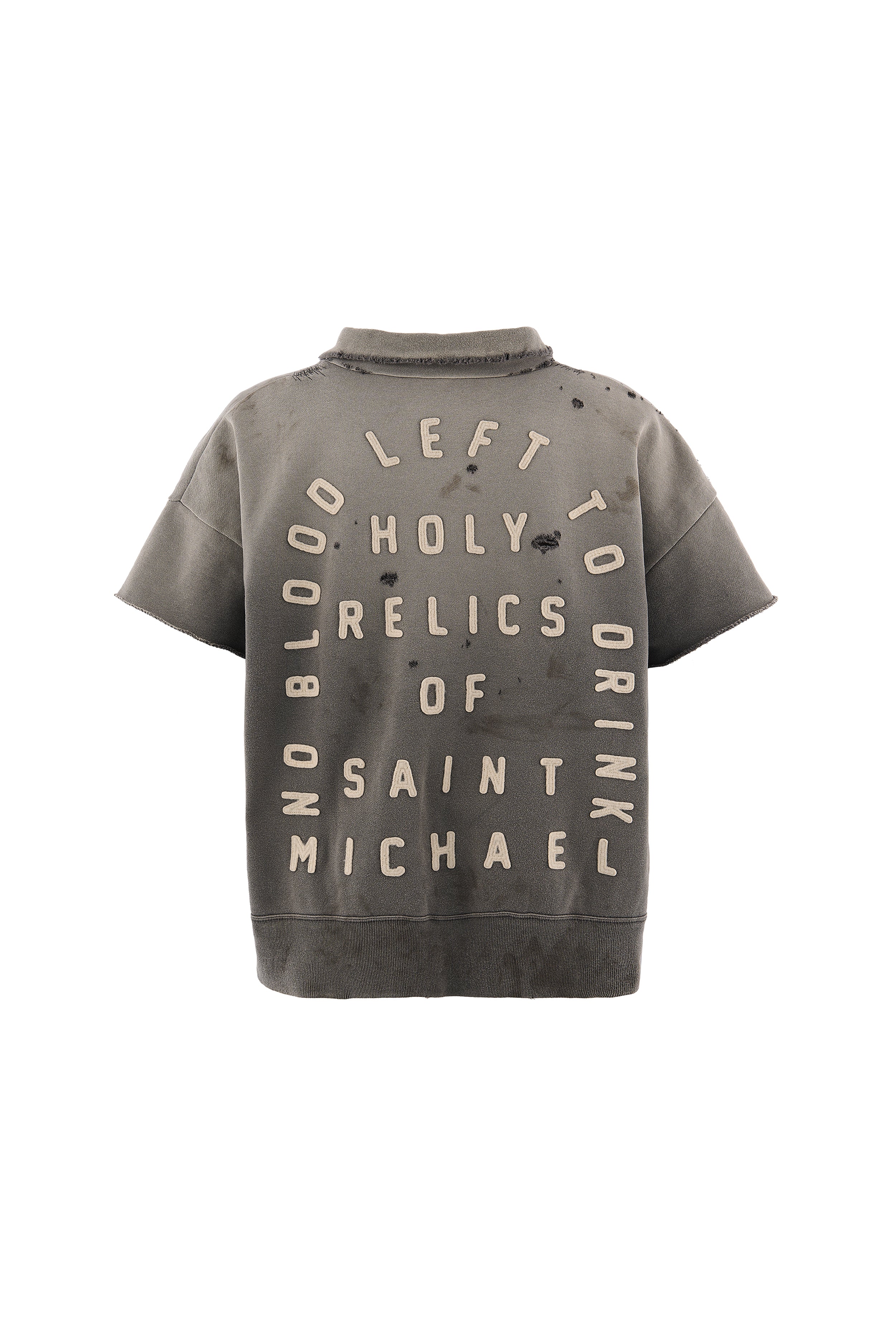 SAINT Mxxxxxx（セントマイケル）　L Saint Mxxxxxx (セントマイケル)/SS HALF ZIP SWEAT/SAINT/CHARCOAL