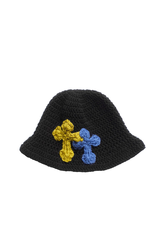 3D cross knit hat