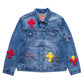 3D cross knit Denim Jacket
