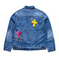 3D cross knit Denim Jacket