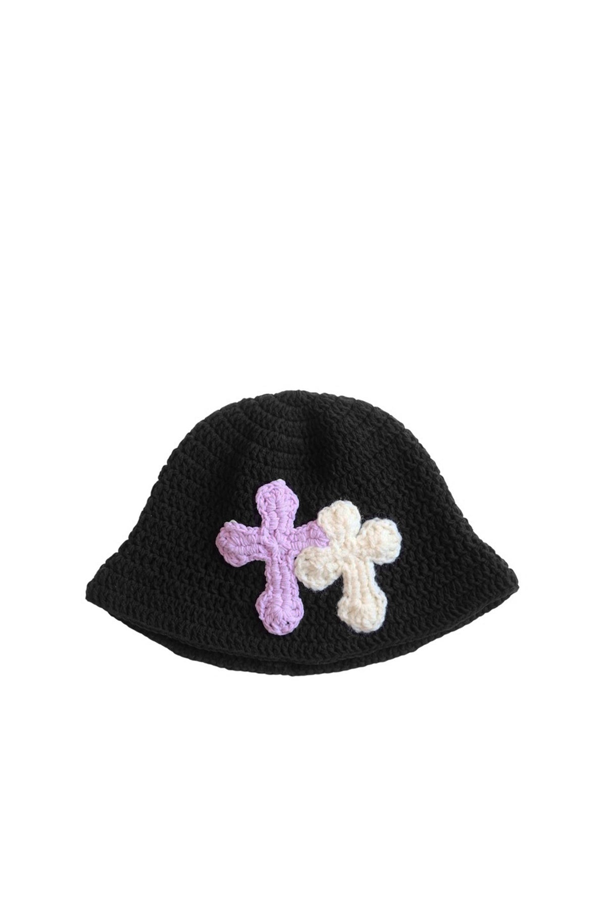 3D cross knit hat