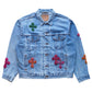 3D cross knit Denim Jacket