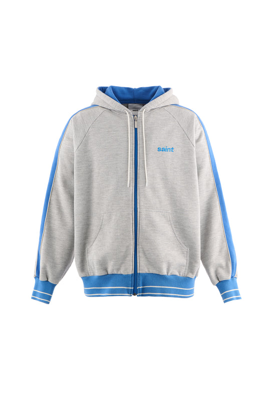 ZIP HOODIE/SIDE LINE/GRAY