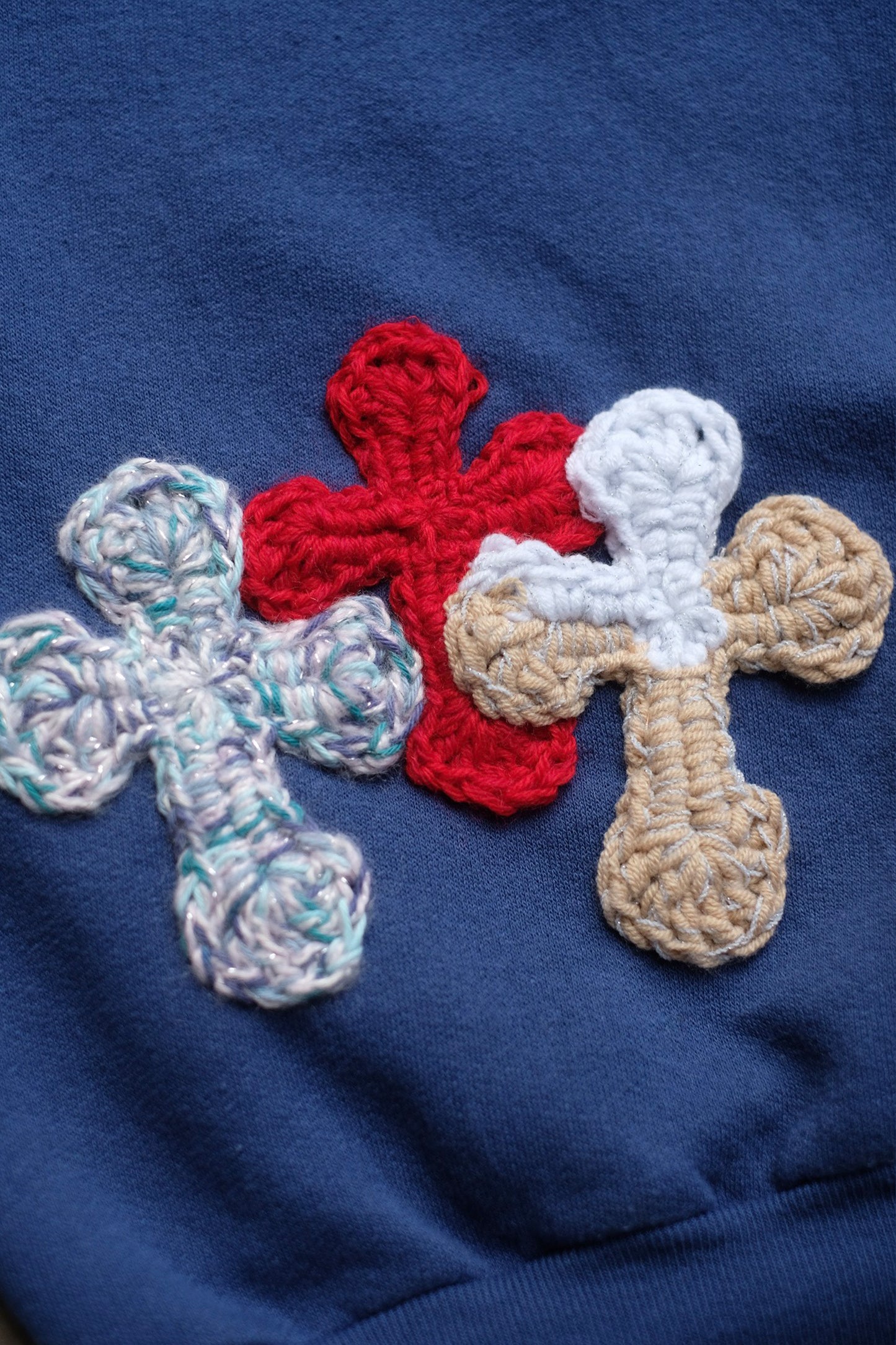 3D cross knit sweat