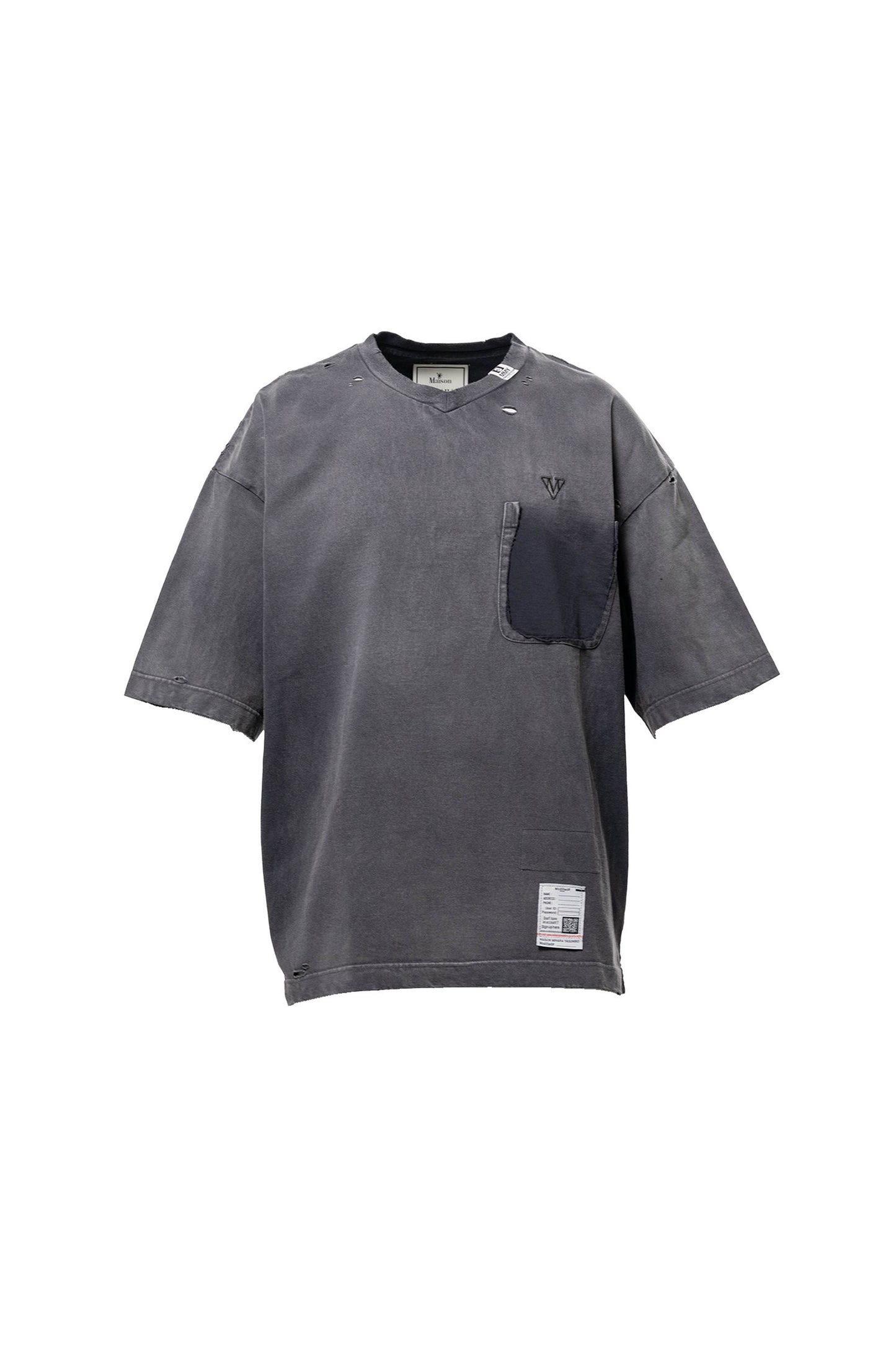 SUN FADED V NECK TEE