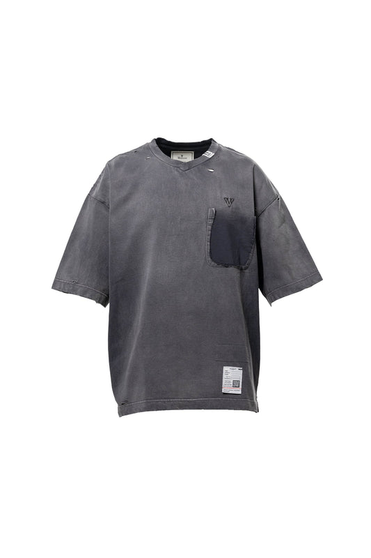 SUN FADED V NECK TEE