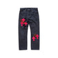 3D cross knit Denim