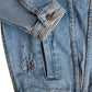 FLOWER STUDS DENIM JACKET