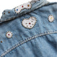 FLOWER STUDS DENIM JACKET