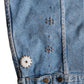 FLOWER STUDS DENIM JACKET