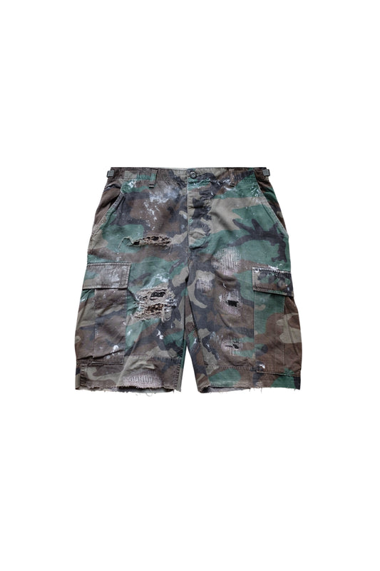 SASHIKO BAGGY CAMO  SHORTS