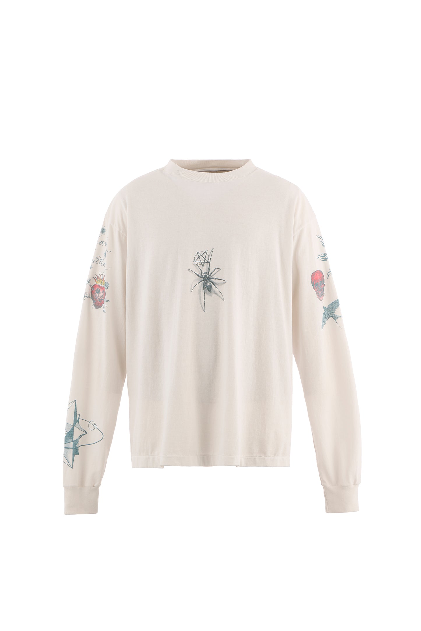 DW_LS TEE/TATTOO/WHITE