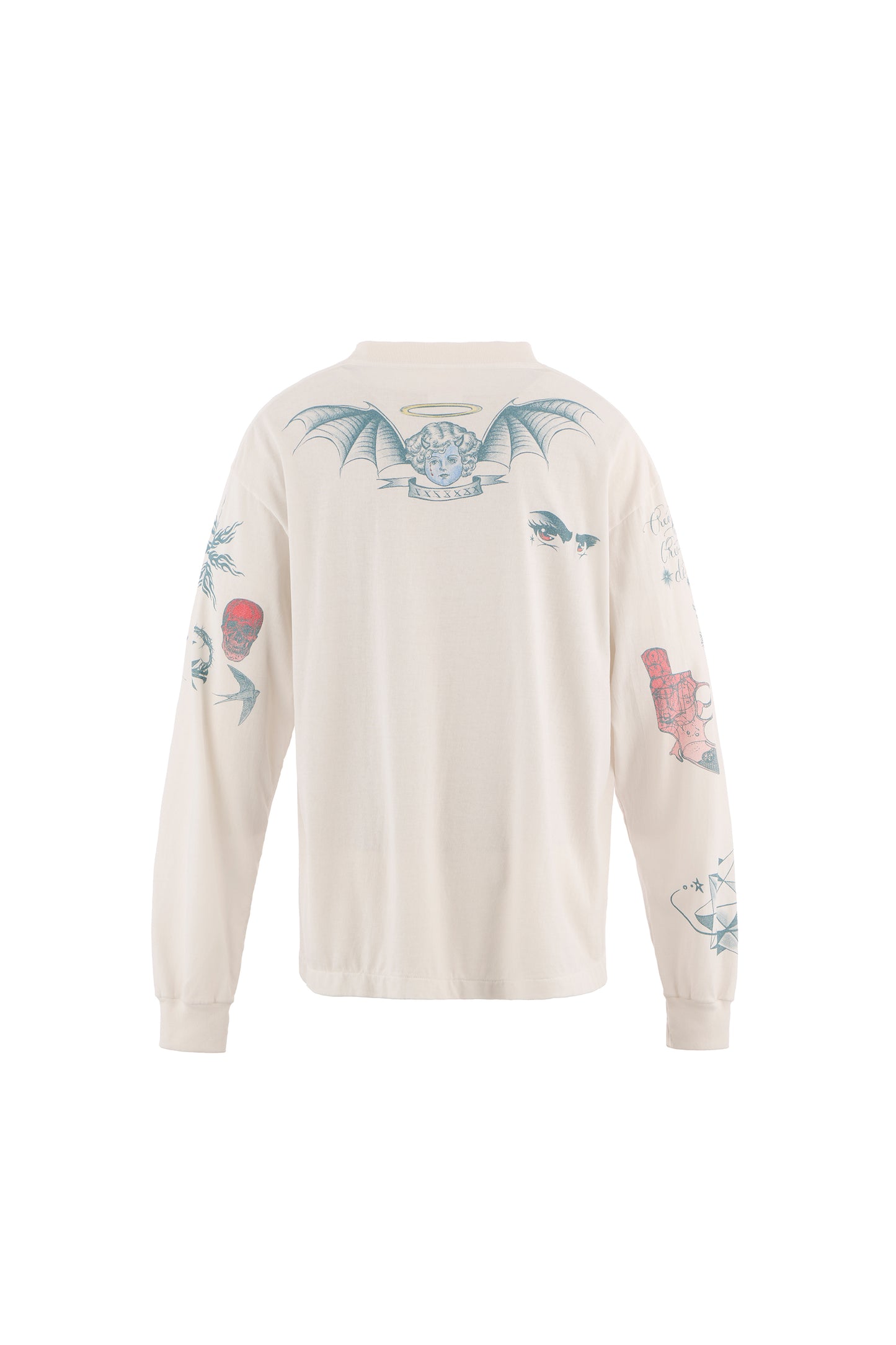 DW_LS TEE/TATTOO/WHITE
