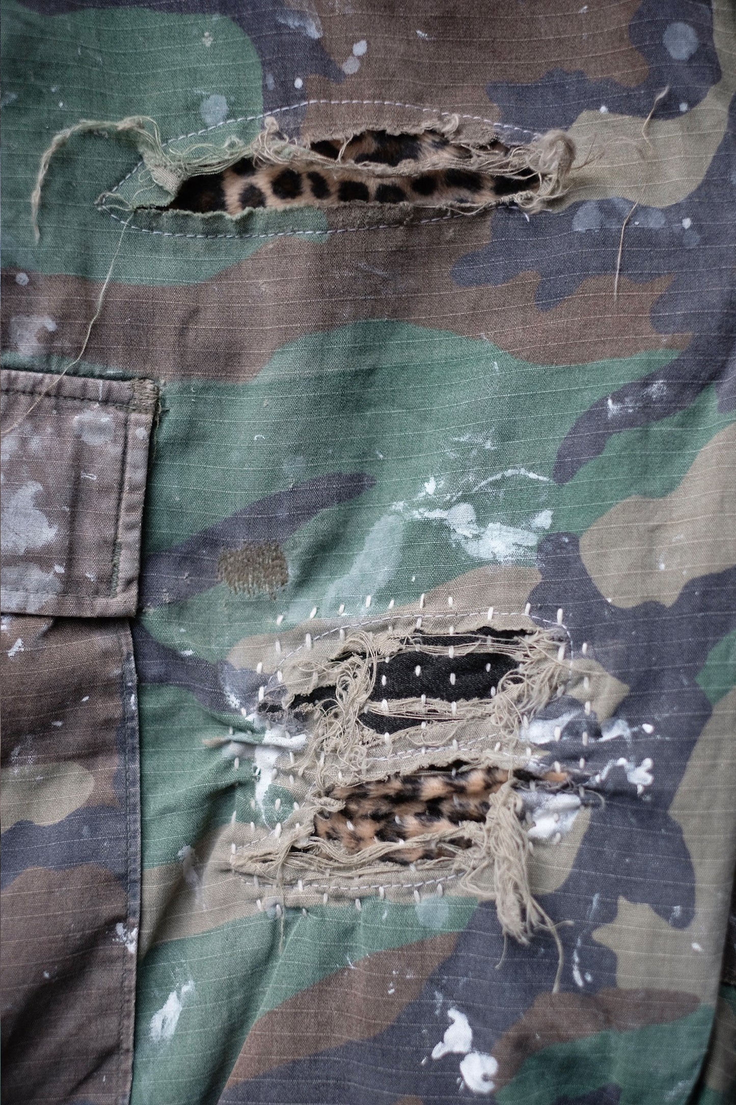 SASHIKO BAGGY CAMO  SHORTS
