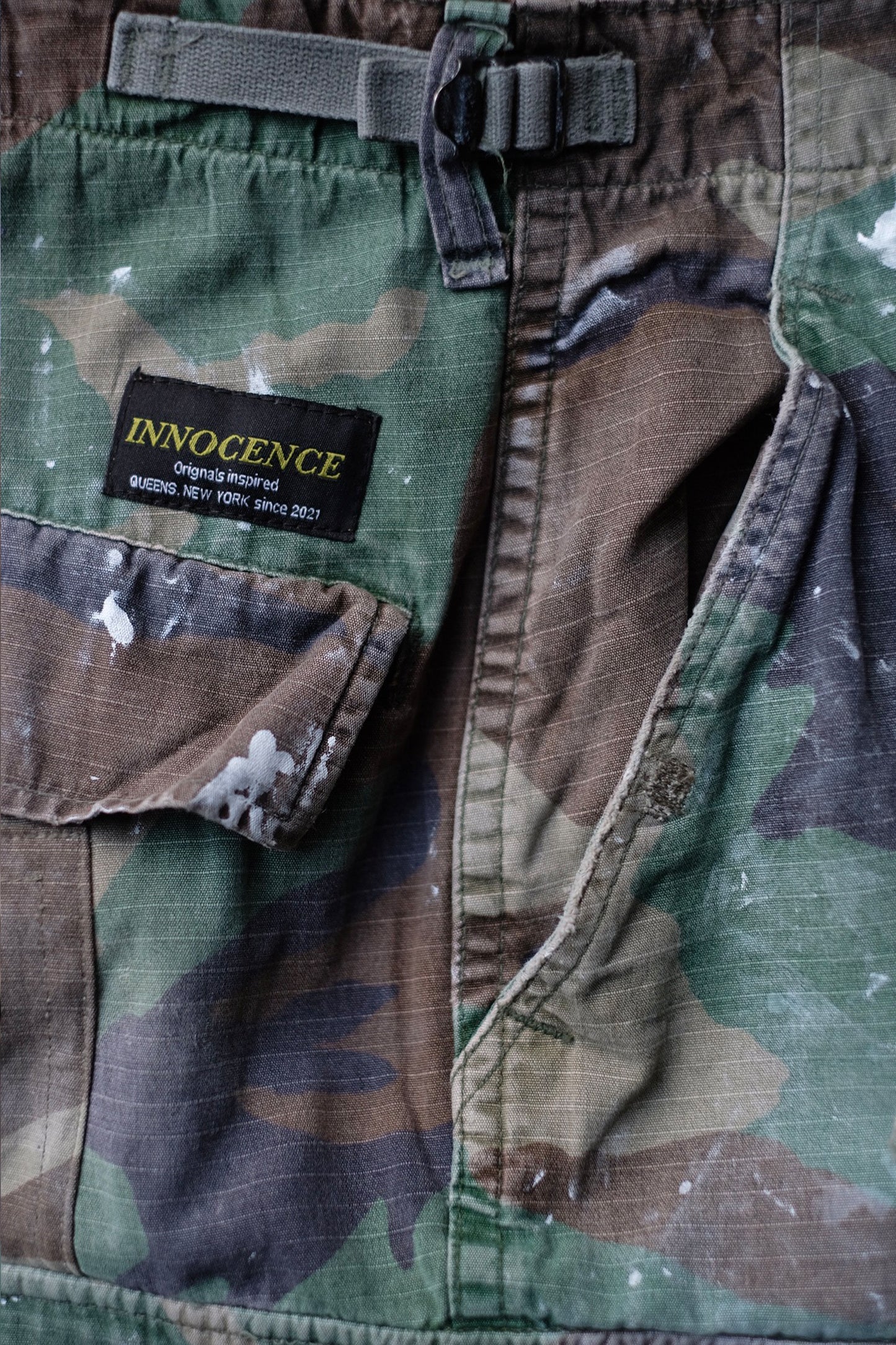 SASHIKO BAGGY CAMO  SHORTS